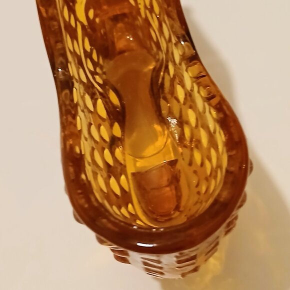 Vintage Hobnob Amber Colored Cathead Slipper EUC - Picture 3 of 4